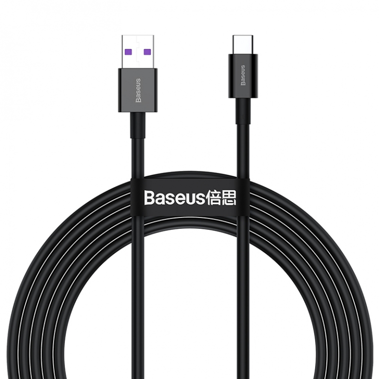 Кабель Baseus Superior USB 2.0 to Type-C 66W 2M Черный