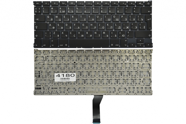 Клавиатура Apple MacBook Air 13" A1369 A1466 черная без рамки Г-образный Enter
