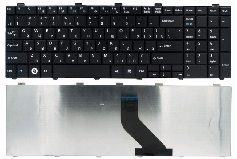 Клавиатура Fujitsu Lifebook A512 A530 A531 AH530 AH531 AH512 NH751 черная