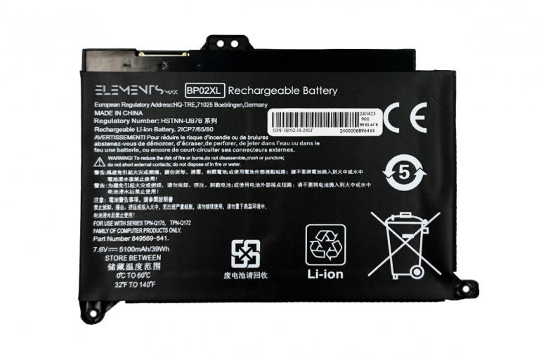 Батарея Elements MAX для HP Pavilion 15-AU 15-AW 7.6V 5100mAh