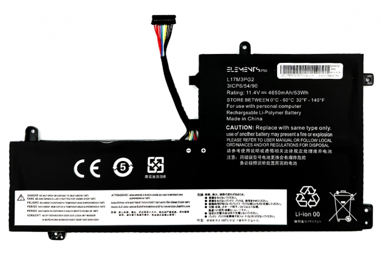 Батарея Elements PRO для Lenovo Legion Y530-15ICH Y540-15IRH Y540-17IRH Y545-PG0 Y7000P Y730-15ICH Y740-15ICH Y740-15IRH 11.4V 4650mAh Long cable