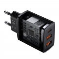 Сетевое зарядное устройство Baseus Compact Quick Charger 2U+C 30W EU Черный