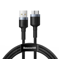 Кабель Baseus Cafule USB 3.0 to Micro-B 2A 1M Чорний/Сірий