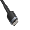 Кабель Baseus Cafule USB 3.0 to Micro-B 2A 1M Чорний/Сірий