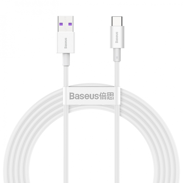 Кабель Baseus Superior USB 2.0 to Type-C 66W 2M Білий
