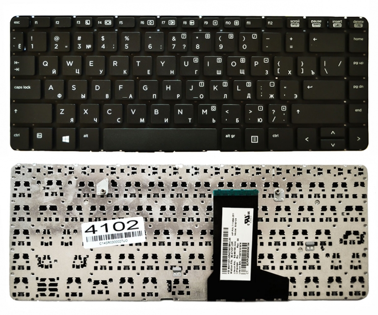 Оригинальная клавиатура HP ProBook 430 G1 черная без рамки Прямой Enter