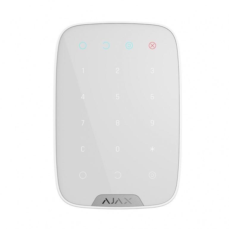 Бездротова сенсорна клавіатура Ajax KeyPad Білий