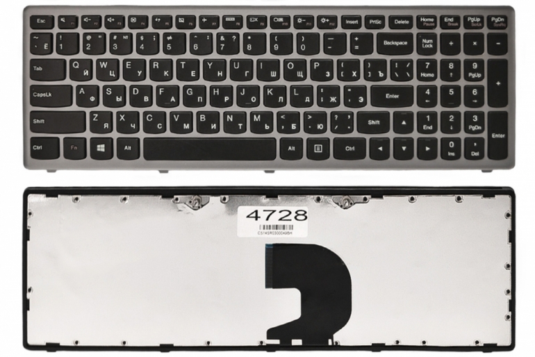 Клавиатура Lenovo IdeaPad Z500 Z500A Z500G Z500T P500 P500A черная/серая