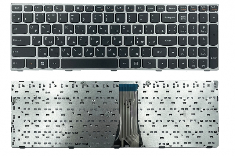 Клавіатура Lenovo IdeaPad G50-30 G50-45 G50-70 Z50-70 B50-30 B50-45 E51-80 Z51-70 G70-80 Z70-70 500-15ACZ 500-15ISK чорна/сіра