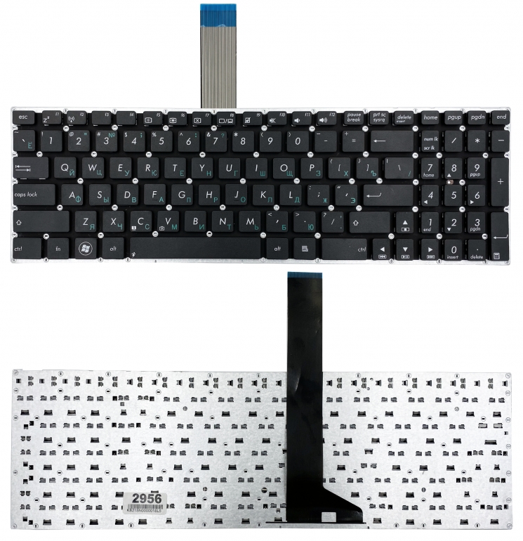 Клавіатура Asus X550  X552 F550 F552 V550 R510 R513 чорна без рамки Прямий Enter