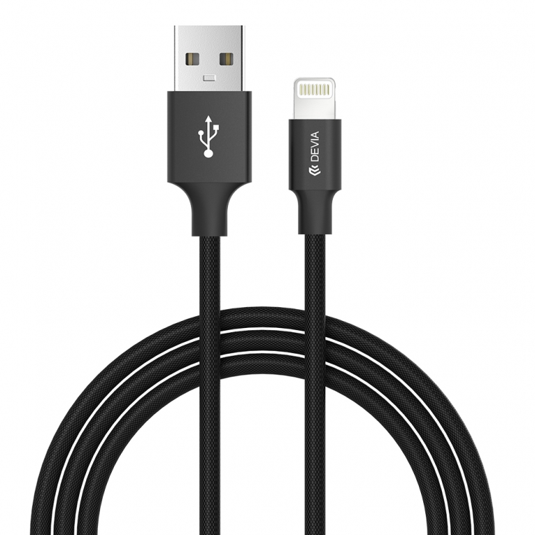 Кабель Devia Pheez USB 2.0 to Lightning 2.1A 1M Чорний