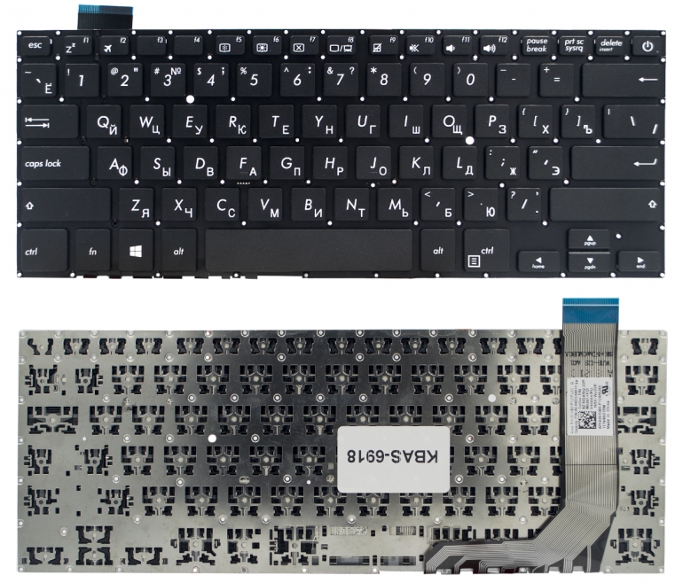 Оригинальная клавиатура Asus X407M X407MA X407U X407UBR X407UA X407UB X407UF A407 черная без рамки Прямой Enter PWR