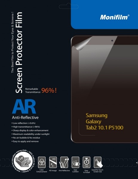 Защитная пленка Monifilm для Samsung Galaxy Tab2 10.1 GT-P5100, AR - глянцевая
