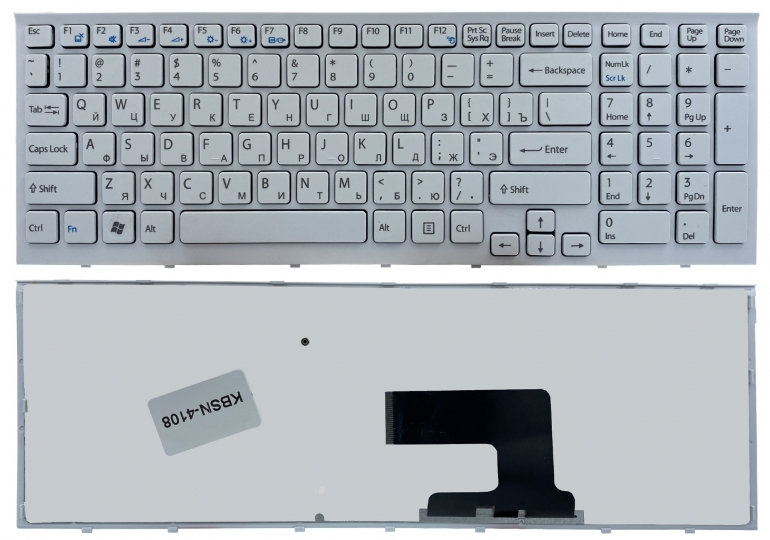 Клавіатура Sony VPC-EH Series біла