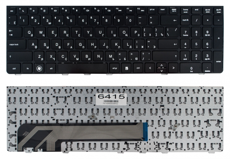 Клавиатура HP ProBook 4535S 4530S 4730S черная замкнутые контакты тип 2