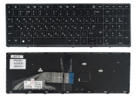 Оригинальная клавиатура HP Zbook 15 G3 17 G3 черная/графитовая подсветка Fingerpoint