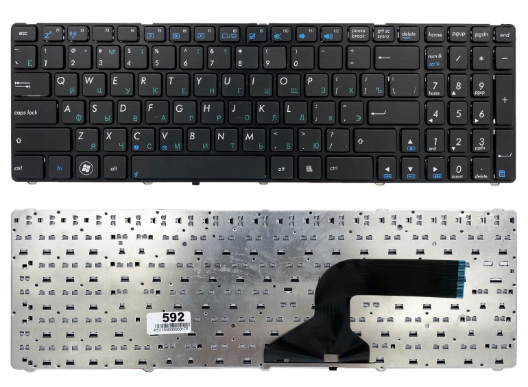 Клавиатура Asus K52 K52F K52J K52JK G51 G53 G60 G72 G73 W90 X52 X61 A52 F50 F70 черная с рамкой