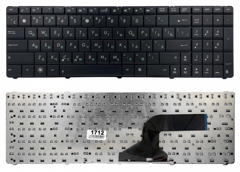 Клавіатура Asus N53 N61 N71 G53 P52 A52 K52 X61 X5MS X54H K53S K53U K53Z чорна