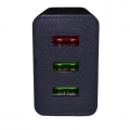 Сетевое зарядное устройство KFD Qualcomm Quick Charge 3.0, 3 порта USB