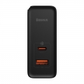 Мережевий зарядний пристрій Baseus GaN5 Pro 2 порти, USB + Type-C 100W Чорний