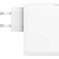 Мережевий зарядний пристрій Baseus GaN5 Pro 2 порти, USB + Type-C 100W Білий