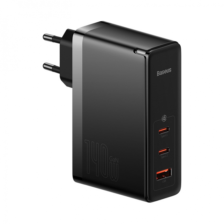 Сетевое зарядное устройство Baseus GaN5 Pro 3 порта, USB + Type-C 140W Черный