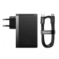 Мережевий зарядний пристрій Baseus GaN5 Pro 3 порти, USB + Type-C 140W Чорний