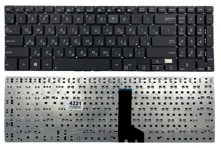 Оригінальна клавіатура Asus E500 E500C P500 P500C Pro PU500 PU551 чорна без рамки Прямий Enter