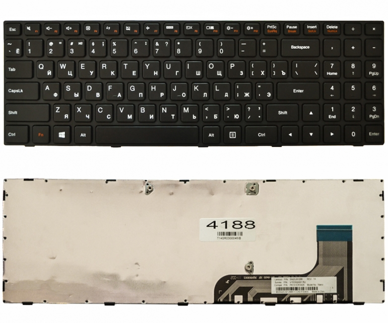 Оригінальна клавіатура Lenovo IdeaPad 100-15IBY B50-10 чорна