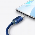 Кабель Baseus Crystal Shine USB 2.0 to Type-C 100W 1.2M Синій
