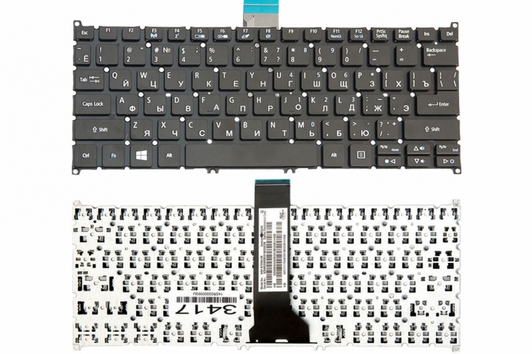 Оригинальная клавиатура Acer Aspire E3-111 E3-112 V5-121 V5-122 V5-122P V5-131 V5-171 черная без рамки