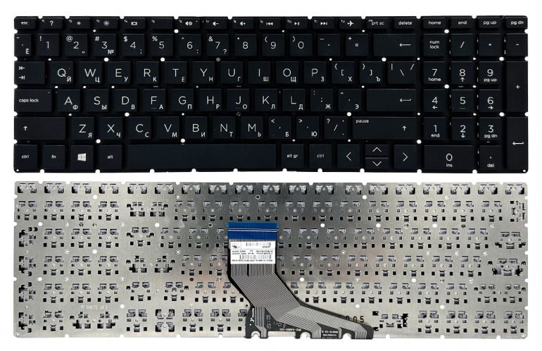Оригінальна клавіатура HP 15-DA 15-DB 15-DR 15-DX 17-BY 17-CA 250 255 256 G7 250 255 G8 чорна без рамки Прямий Enter
