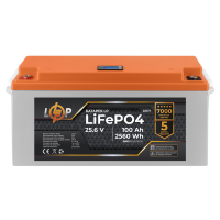 Аккумулятор LP LiFePO4 24V (25,6V) - 100 Ah (2560Wh) (BMS 80/40А) пластик для ИБП