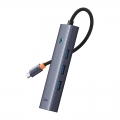 USB Hub Baseus Flite 6-Port Type-C to HDMI4K 60Hz*1+USB 3.0*3+PD*1+RJ45*1 Сірий