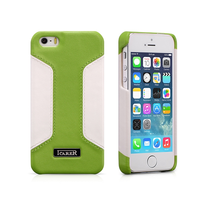 Чехол iCarer для iPhone 5/5S/5SE  Colorblock Green/White