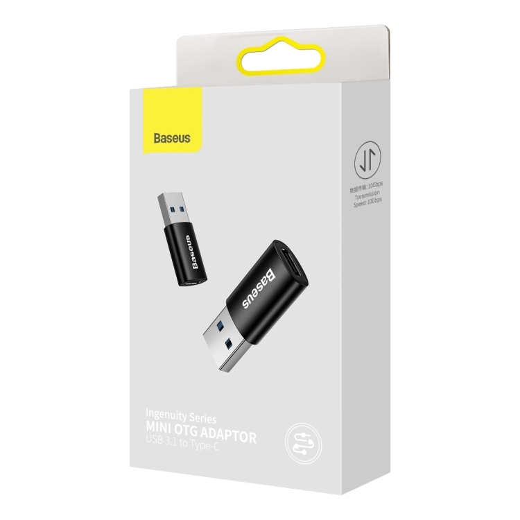 Перехідник Baseus Ingenuity Mini OTG USB 3.1 to Type-C Черный