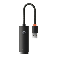 USB Hub Baseus Lite USB-A to RJ45 Ethernet 100Mbps Черный