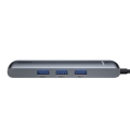 USB Hub Baseus Mechanical Eye Six-in-one Type-C (PD 87W) to USB3.0*3 + HDMI + RJ45 Ethernet + Type-C PD Cерый
