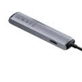 USB Hub Baseus Mechanical Eye Six-in-one Type-C (PD 87W) to USB3.0*3 + HDMI + RJ45 Ethernet + Type-C PD Cерый