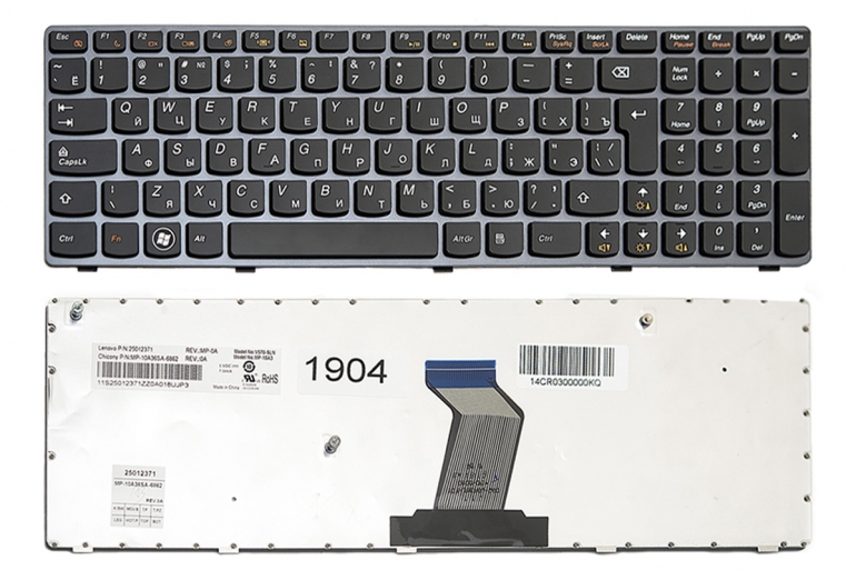 Оригінальна клавіатура Lenovo IdeaPad B570 B580 B590 G570 G570A G570M G570S V570 Z570 V580 чорна/сіра