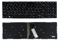 Клавиатура Acer Aspire V5-552 V5-552G V5-572 V5-573 V7-581 V7-582 черная без рамки Прямой Enter подсветка WHITE