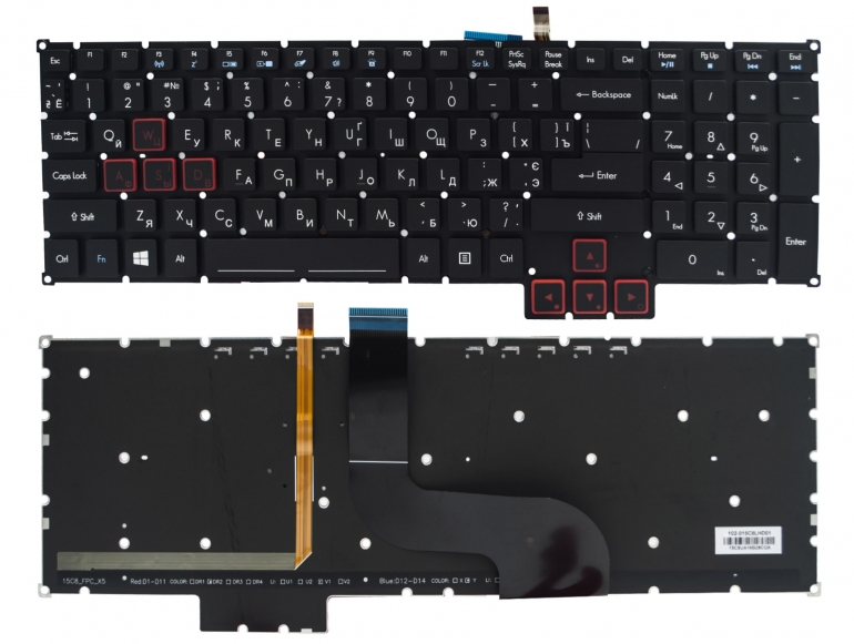 Оригинальная клавиатура Acer Predator 15 G9-591 G9-591R G9-592 G9-593 17 G5-793 G9-791 G9-792 черная без рамки подсветка Прямой Enter